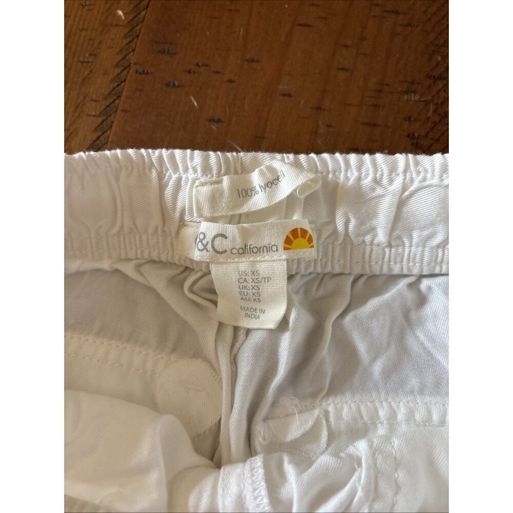 c c california White Cotton Joggers Size XS New - Picture 3 of 7